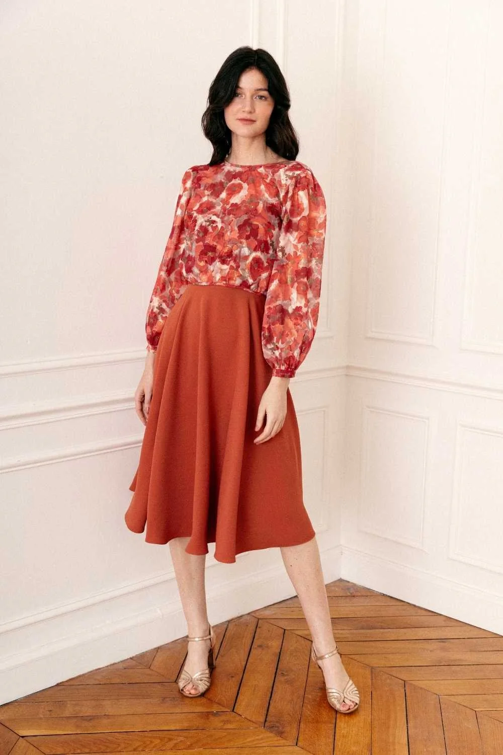 Blouse iris print azalée - Image 5