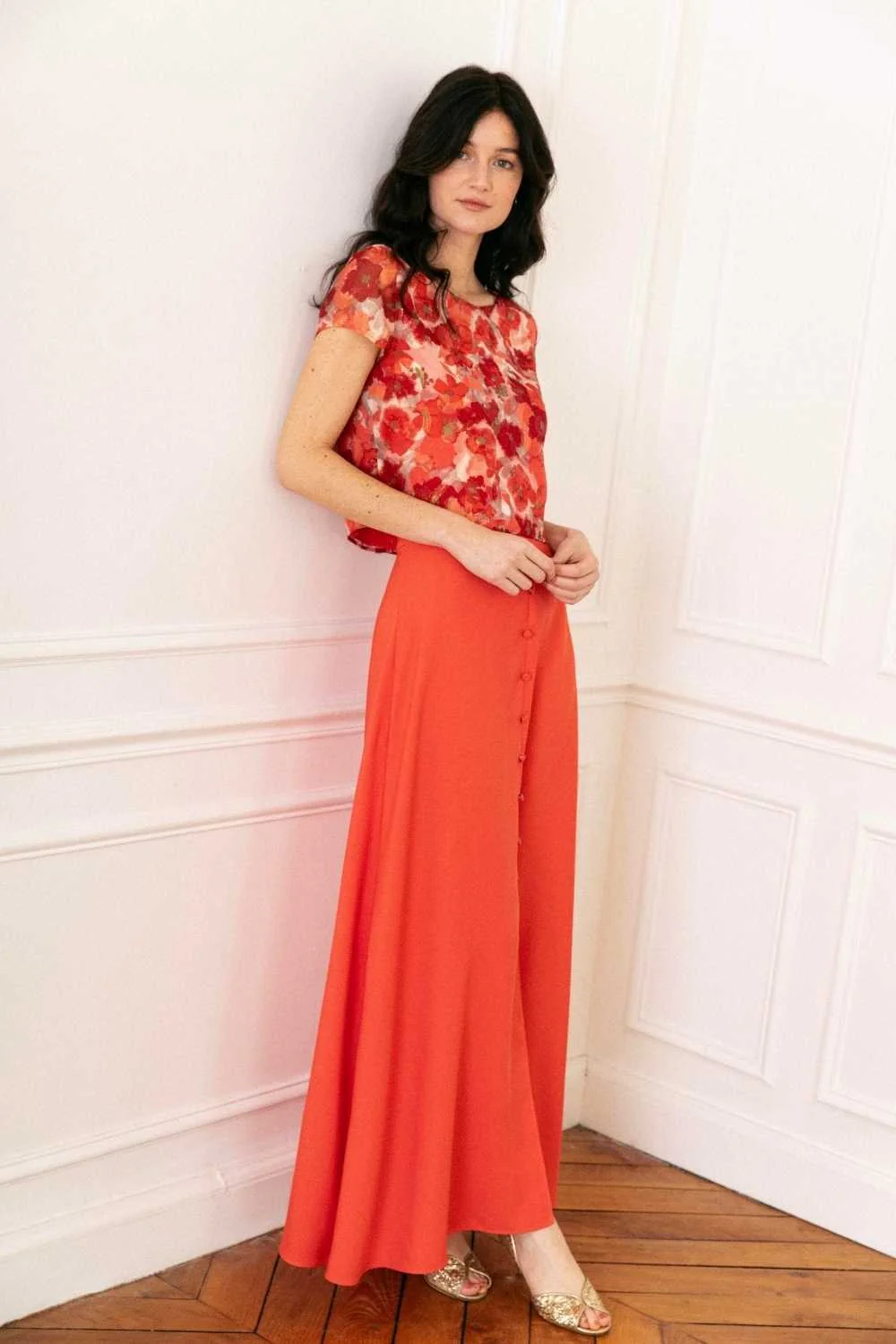Haut Paulette print Azalée - Image 5
