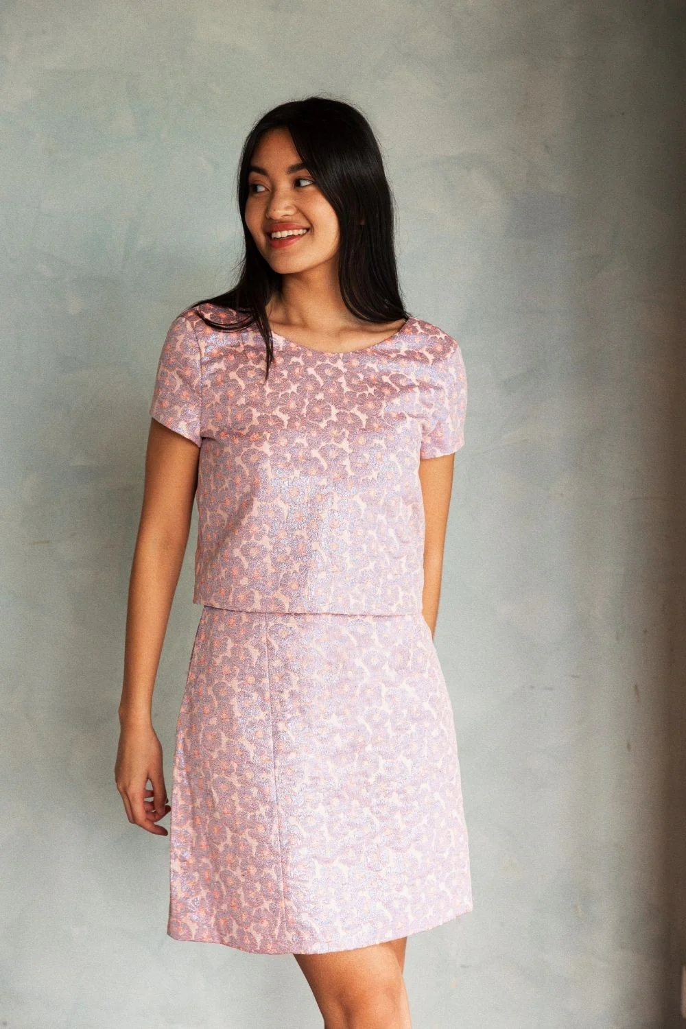 Robe Nora lilas argenté - Image 3