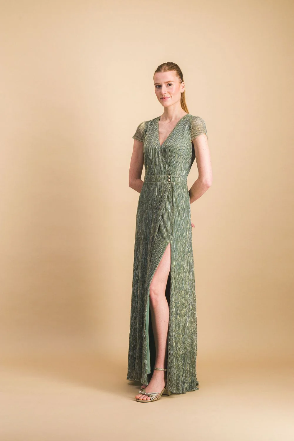 Robe Rosa vert gold - Image 3